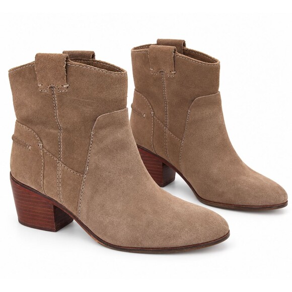 Vince Camuto Shoes - Vince Camuto Maves Suede Bootie Women's Sz 8.5 M Tan Brown Z5340 Western EUC